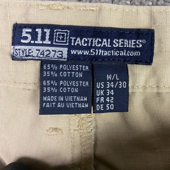 5.11 Tactical Series Taclite Pro Ripstop Cargo Pants Men's 34 x 30 Khaki - Picture 7 of 12